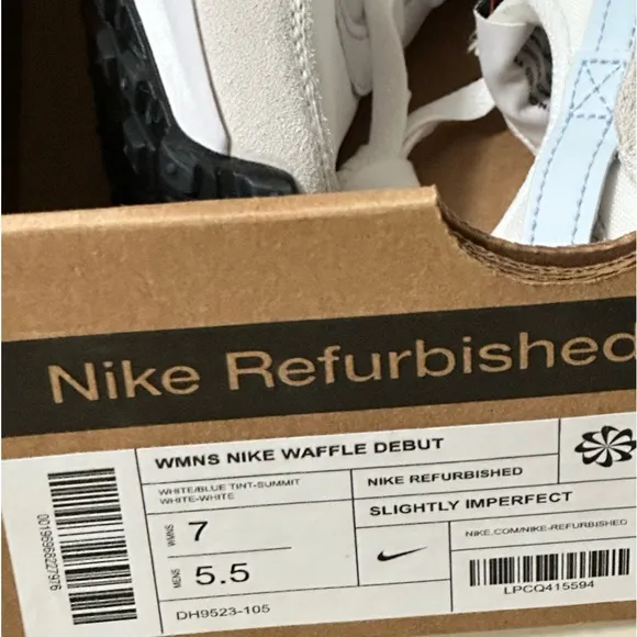 NEW Nike Waffle Debut White / Light Blue - Size Wms 7 US | Mens 5.5 US