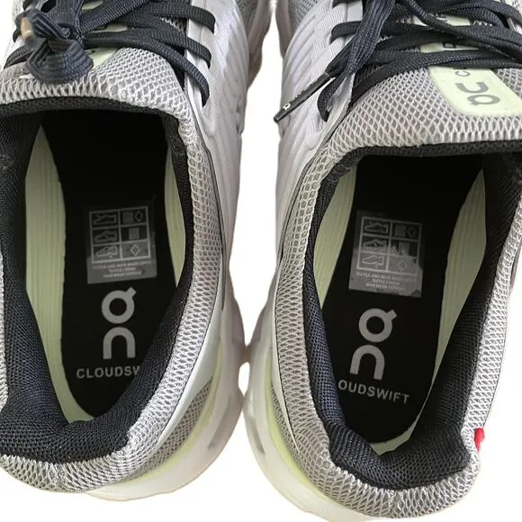 NEW NWOT ON Cloudswift Gray White Mesh Lace Up CloudTec Running Shoes Womens 9.5