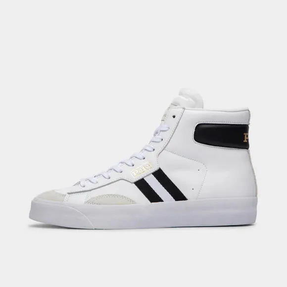NEW POLO RALPH LAUREN GERVIN MID WHITE / BLACK SNEAKER/SHOES NWB US 11 EUR 44