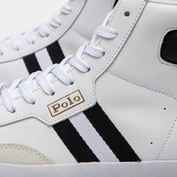 NEW POLO RALPH LAUREN GERVIN MID WHITE / BLACK SNEAKER/SHOES NWB US 11 EUR 44