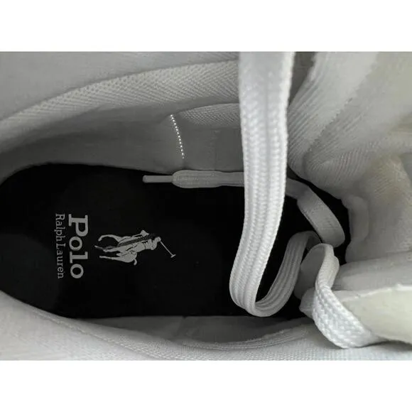 NEW POLO RALPH LAUREN GERVIN MID WHITE / BLACK SNEAKER/SHOES NWB US 11 EUR 44