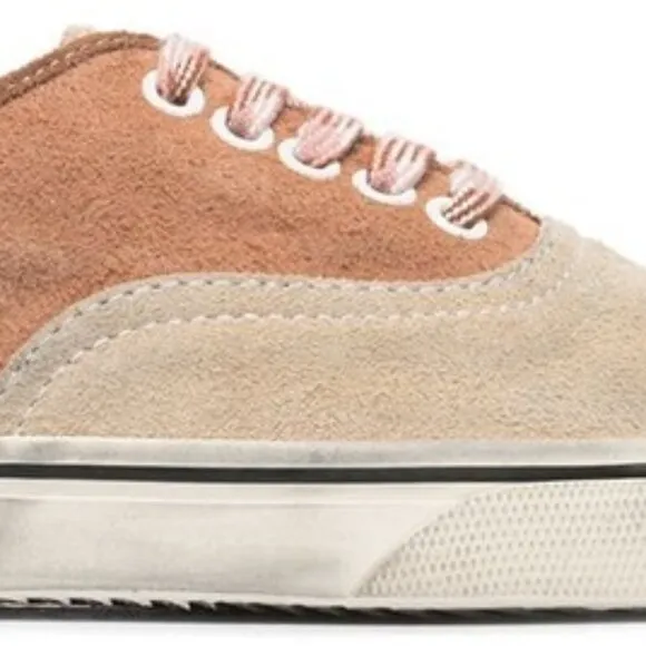 NEW RE/DONE 70s Low Top Skate Sneakers NEUTRAL MULTI 864tn