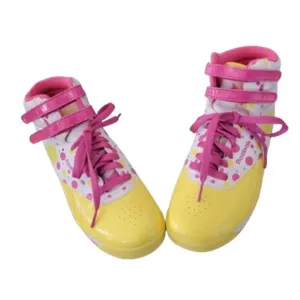 NEW Reebok Classic High Liquid Spring Dots Yellow Hot Lips Sneakers Size 7.5