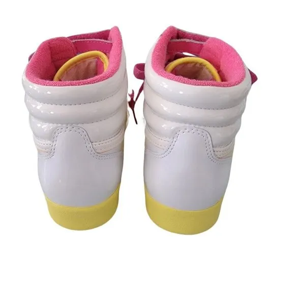 NEW Reebok Classic High Liquid Spring Dots Yellow Hot Lips Sneakers Size 7.5