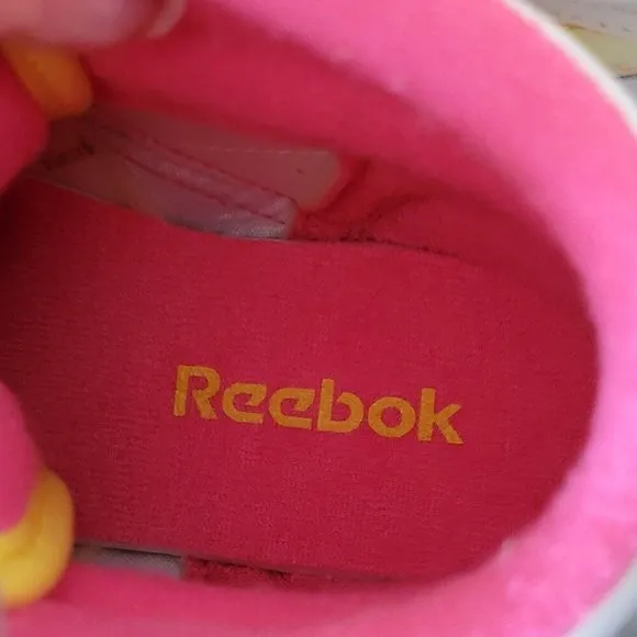 NEW Reebok Classic High Liquid Spring Dots Yellow Hot Lips Sneakers Size 7.5