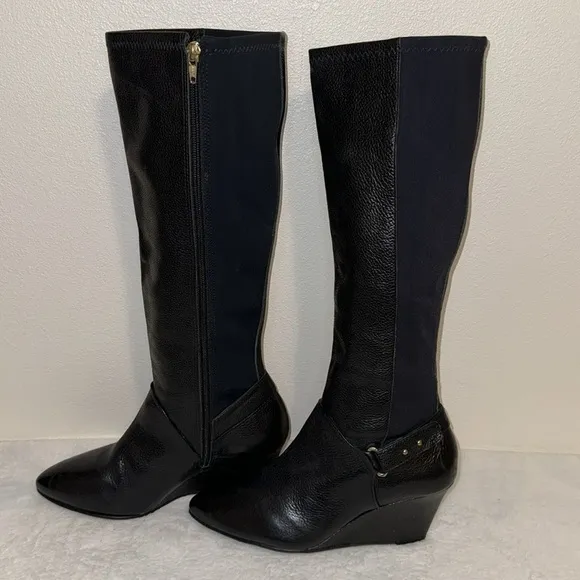 New! Retail $99 Steven By Steve Madden Tall Black Leather Size 8.5