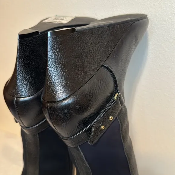 New! Retail $99 Steven By Steve Madden Tall Black Leather Size 8.5