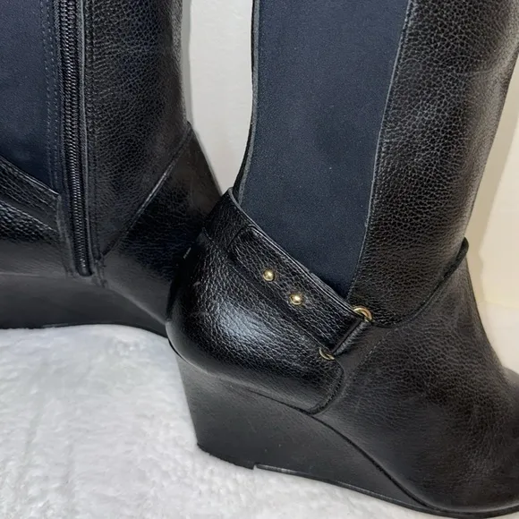New! Retail $99 Steven By Steve Madden Tall Black Leather Size 8.5