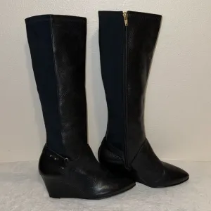 New! Retail $99 Steven By Steve Madden Tall Black Leather Size 8.5