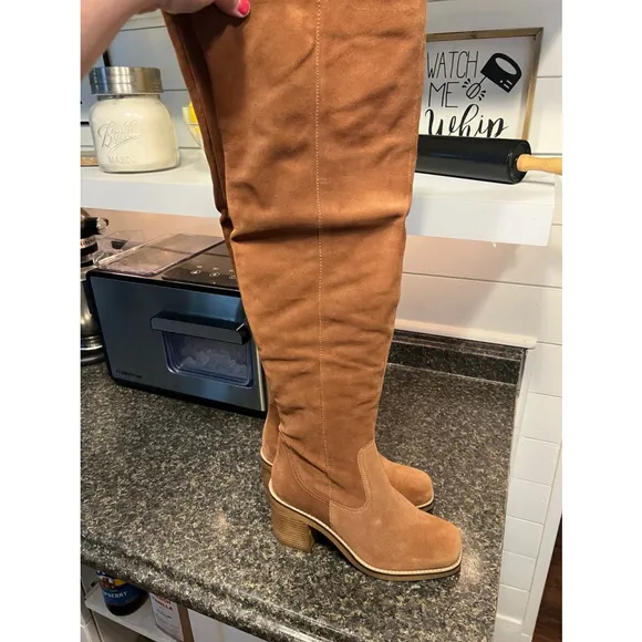 New Seychelles Overheard Suede Over-the-Knee Boots Brown