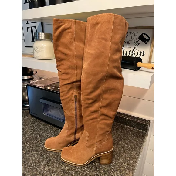 New Seychelles Overheard Suede Over-the-Knee Boots Brown