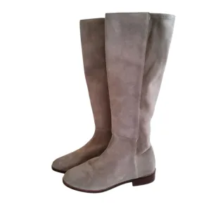 New Sole Society Suede Leather Grey Knee High Boots Size 9