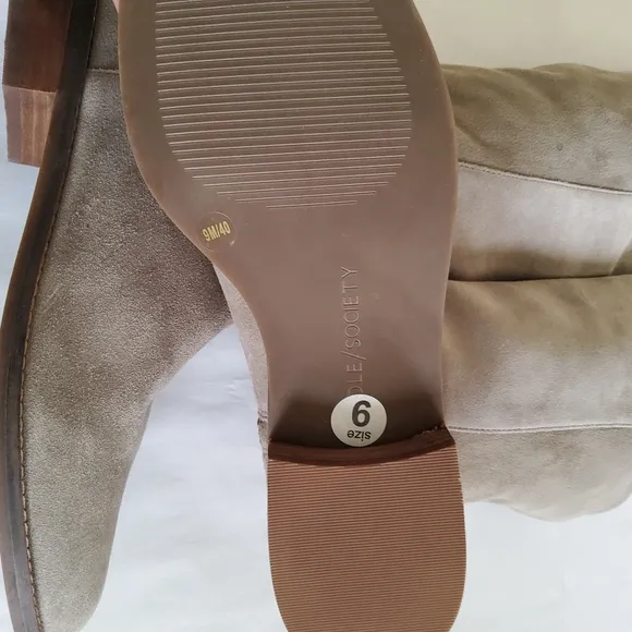 New Sole Society Suede Leather Grey Knee High Boots Size 9