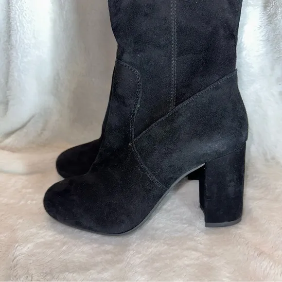 NEW‎ Stele Made In Italy Black Suede Knee High Boots 36 IT 6 US NWT Quiet Luxury