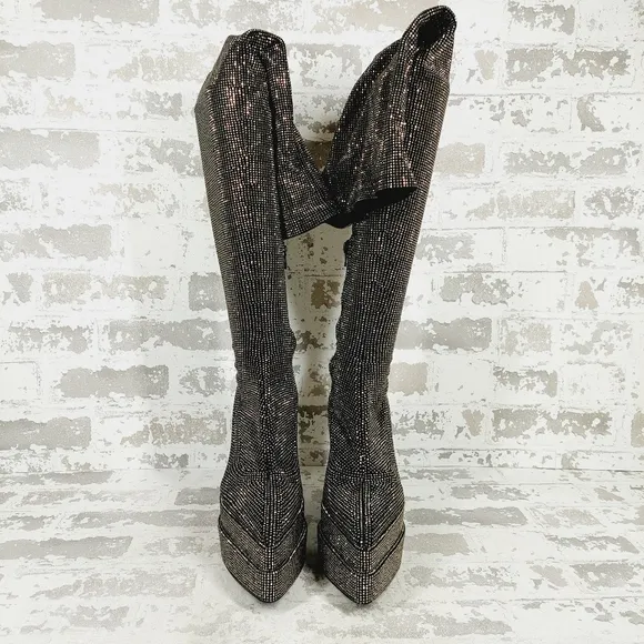 NEW Steve Madden Sultry Studded Platform Over the Knee Boots F3