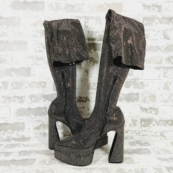 NEW Steve Madden Sultry Studded Platform Over the Knee Boots F3