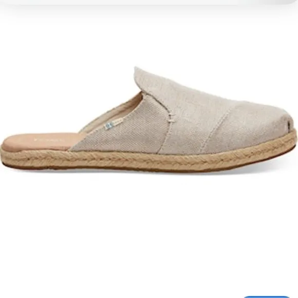 NEW TOMS Nova Rose Gold woven sandal slides mules women size 8.5