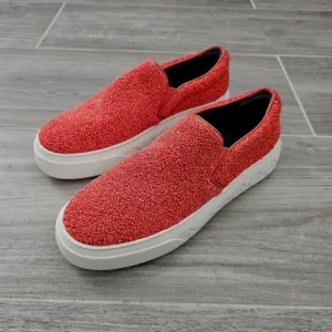New Tory Burch Womens Ladybug Piper Red Slip-On Sneakers Orange