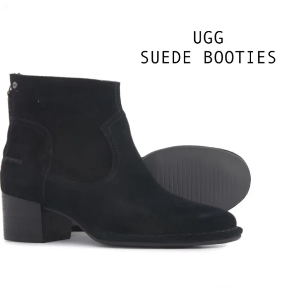 New UGG Bandara Ankle Suede Boots Black
