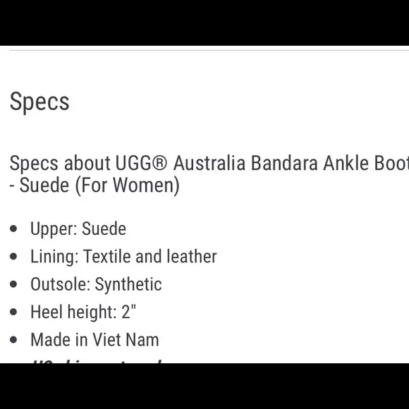 New UGG Bandara Ankle Suede Boots Black