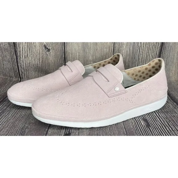 NEW UGG Cali Penny Suede Slip On Driver Loafer Shoes Rosetta Pink Men's 11.5