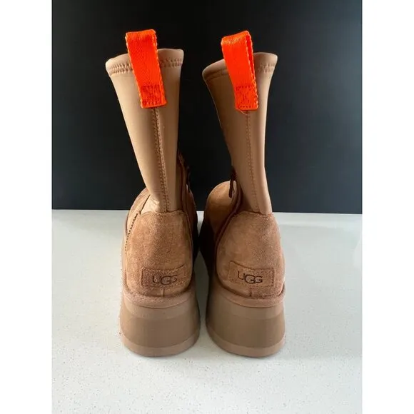 NEW UGG CLASSIC DIPPER CHESTNUT BOOTS SIZE 10