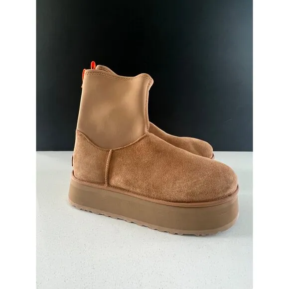 NEW UGG CLASSIC DIPPER CHESTNUT BOOTS SIZE 10