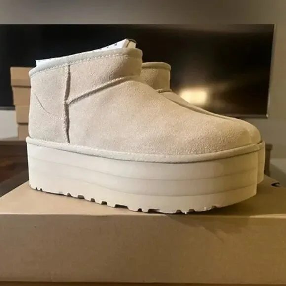 NEW Ugg Classic Ultra Mini Platform Boots MUSTARD SEED