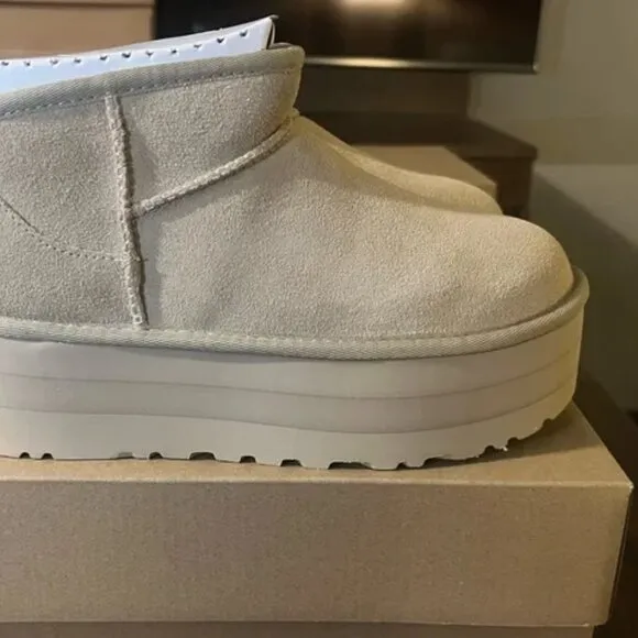 NEW Ugg Classic Ultra Mini Platform Boots MUSTARD SEED