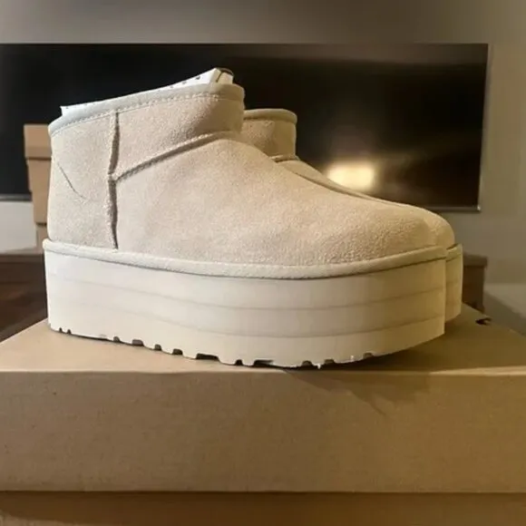 NEW Ugg Classic Ultra Mini Platform Boots MUSTARD SEED