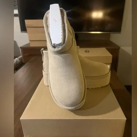 NEW Ugg Classic Ultra Mini Platform Boots MUSTARD SEED