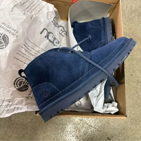 New Ugg Neumel Deep Ocean Suede Chukka Boots 7