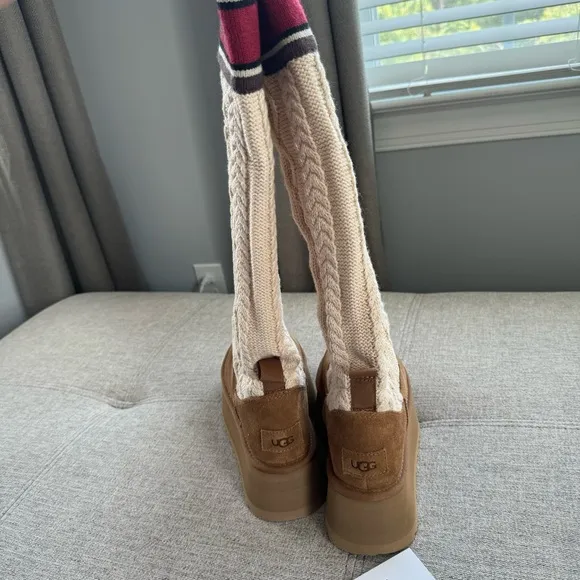 NEW UGG W Classic Sweater Letter Boots