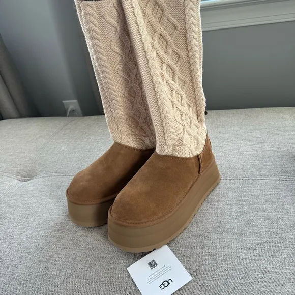 NEW UGG W Classic Sweater Letter Boots
