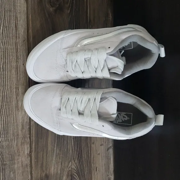 New Vans Knu Skool Gray Metallic Silver Skate Sneakers Casual Unisex Shoes Suede