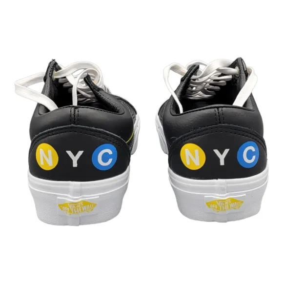 NEW Vans Old Skool NYC Subway Shoes Mens Size 7 Womens 8.5  Black leather