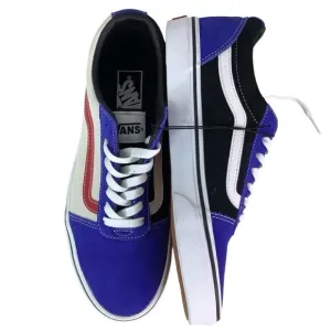 New! VANS WARD SKATE SHOES Rally Suede Blu/Wt/Blk Lace Tie Low Top Men Sz 8.5
