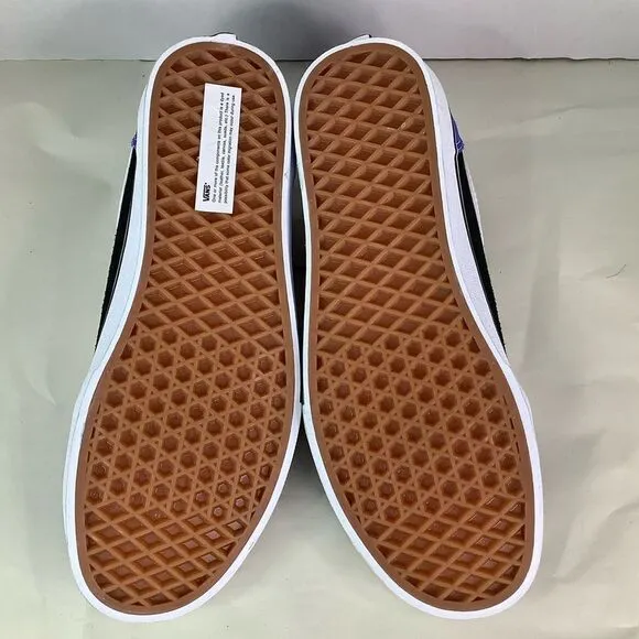 New! VANS WARD SKATE SHOES Rally Suede Blu/Wt/Blk Lace Tie Low Top Men Sz 8.5