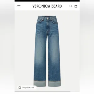 NEW VERONICA BEARD taylor high rise wide leg jeans in rebel stone size 26 NWT