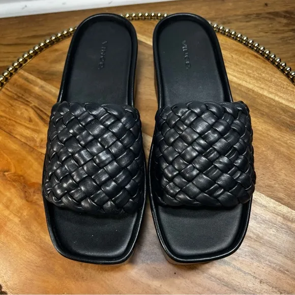 NEW Vince Women's Mari Slip On Platform Wedge Sandals Sz 9.5