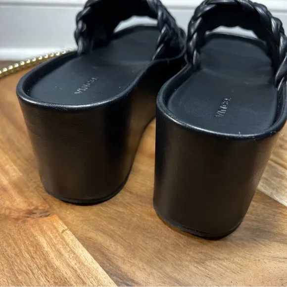 NEW Vince Women's Mari Slip On Platform Wedge Sandals Sz 9.5
