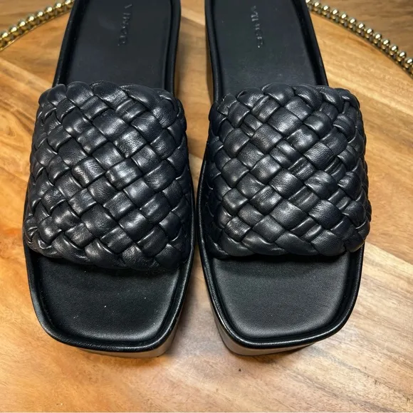 NEW Vince Women's Mari Slip On Platform Wedge Sandals Sz 9.5