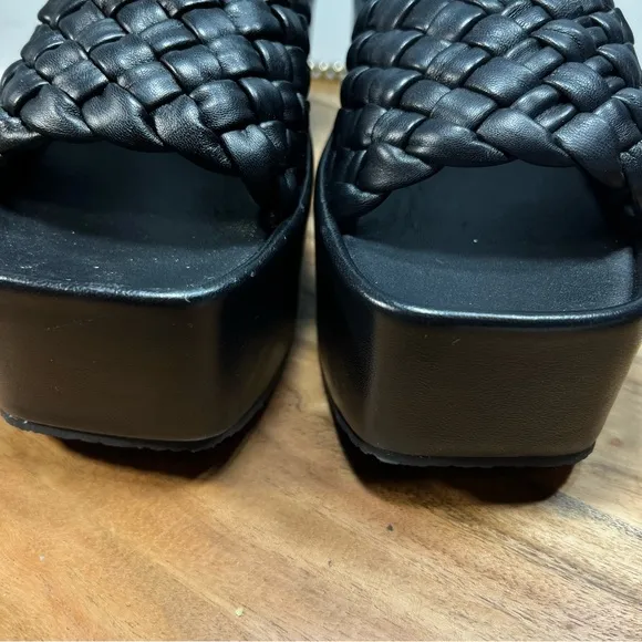 NEW Vince Women's Mari Slip On Platform Wedge Sandals Sz 9.5