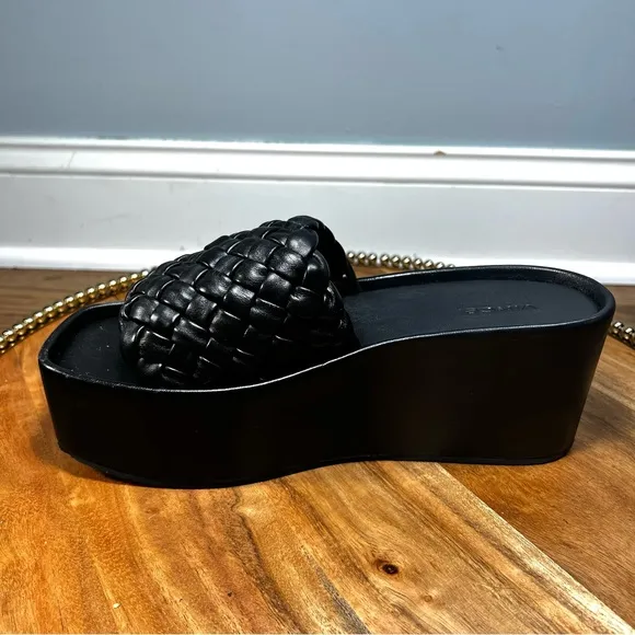 NEW Vince Women's Mari Slip On Platform Wedge Sandals Sz 9.5