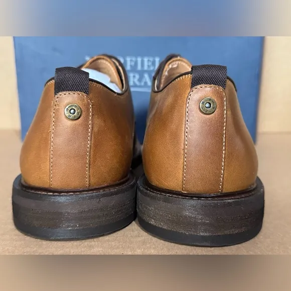 NEW Warfield &amp; Grand Pearson Leather Oxford Men's Dress Shoes Cognac 12 $178