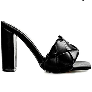 New w/box Journee Collection Maysie Vegan Leather Block Heel Slip-On Sandals 7.5