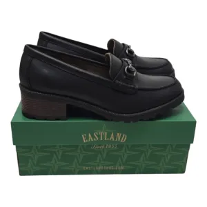New Women's Eastland Gwen Heeled Loafers Black 11 Preppy Slip On Loafer Shoes