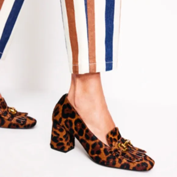 Next Signature slip on Leopard Print Leather Shoes