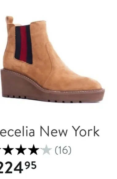 NIB Cecelia New York Gemma Suede Booties Size 9 1/2  Nutmeg