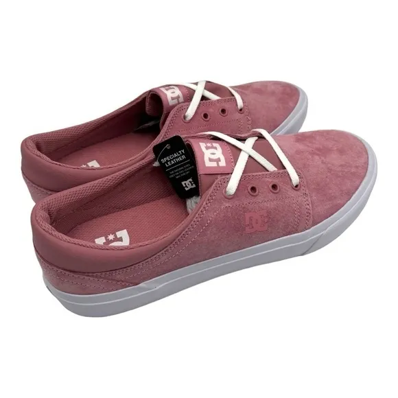 NIB DC Trase SE Skate Shoes in Rose Platform Sneakers Suede Leather size 11